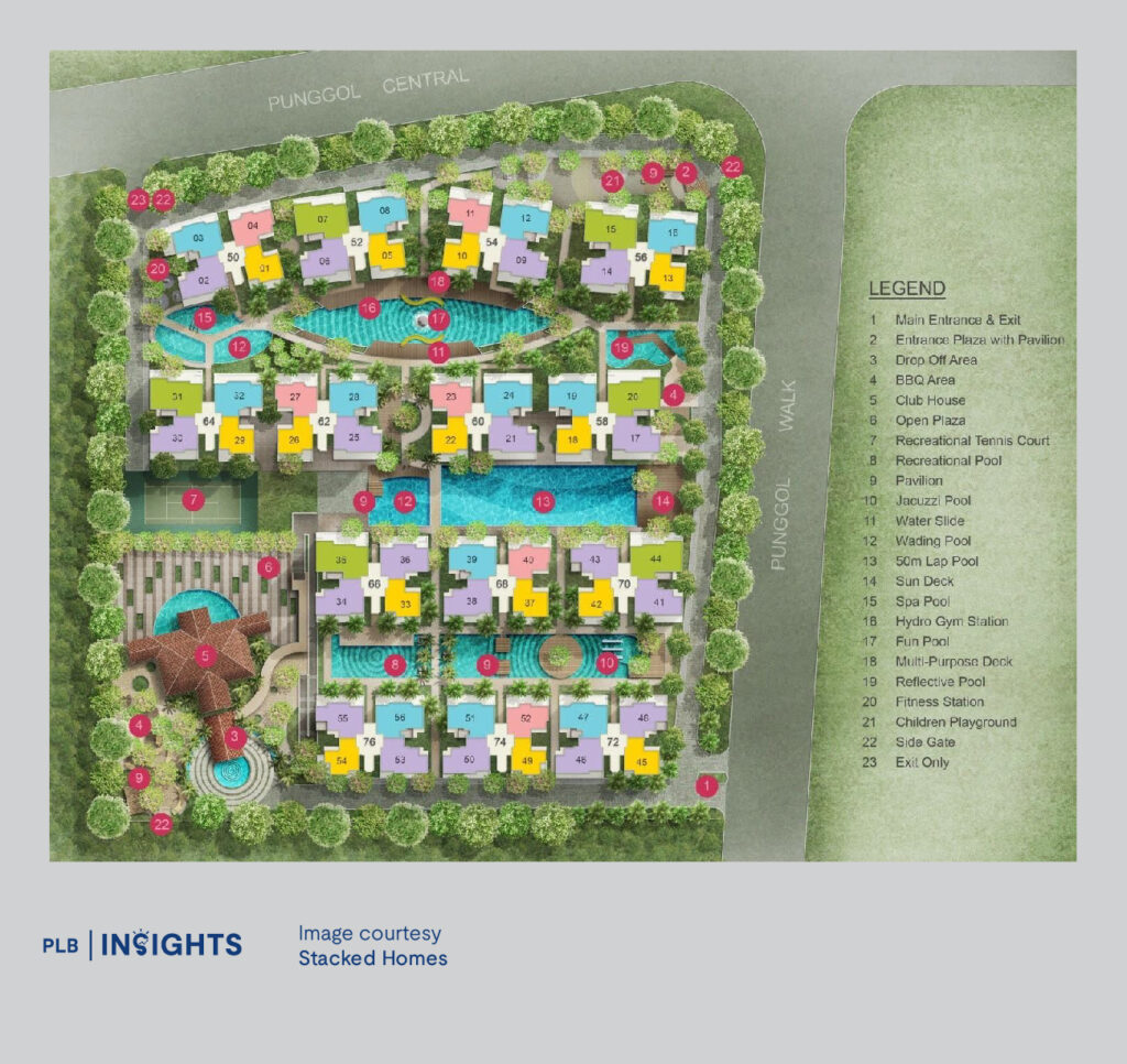 A Treasure Trove Condo Review – Is This Project 5 Minutes Away From Punggol MRT Worth Looking Into?
Site Plan and Unit Distribution
